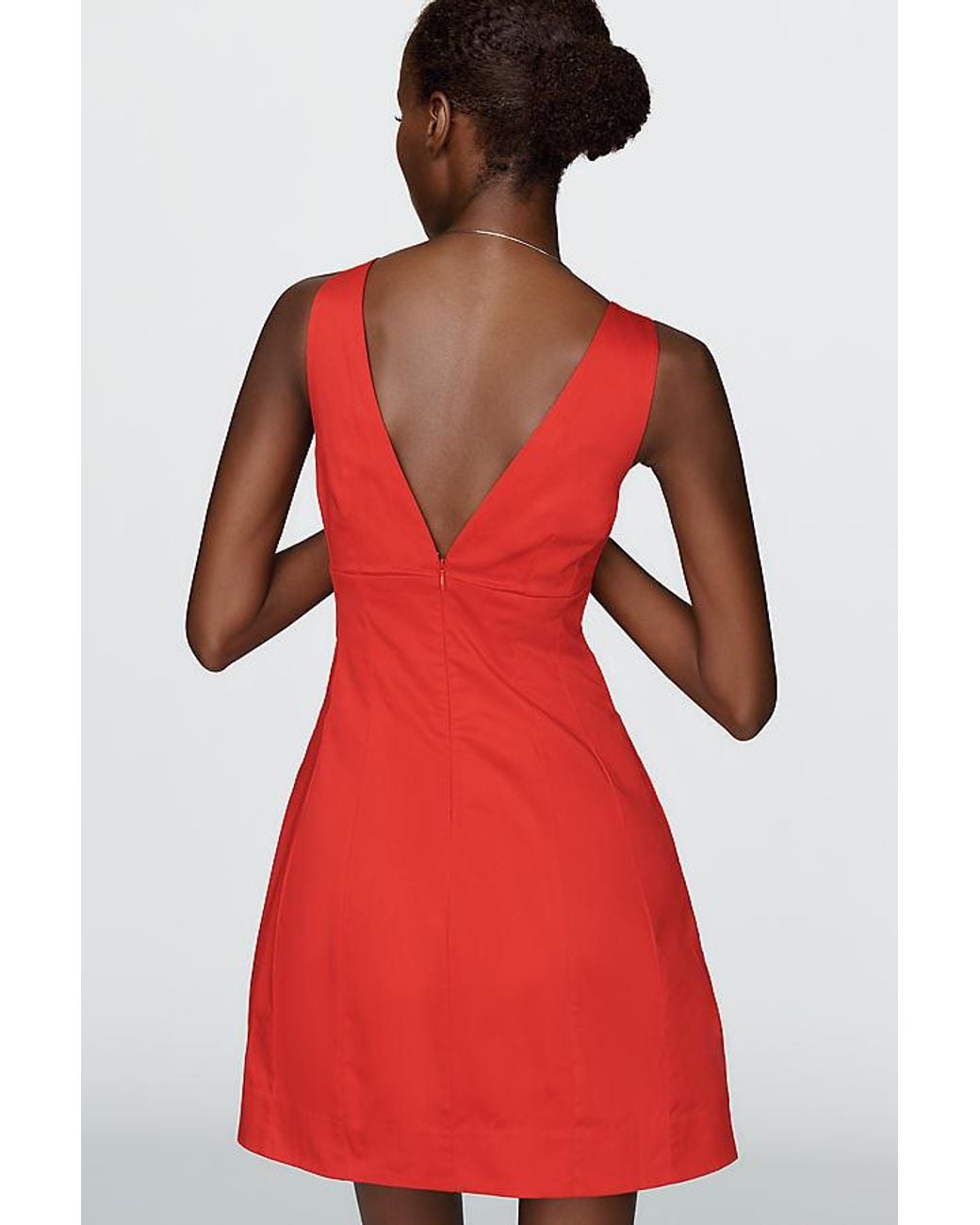 Maeve Red Sleeveless Scoop-Neck Mini Dress