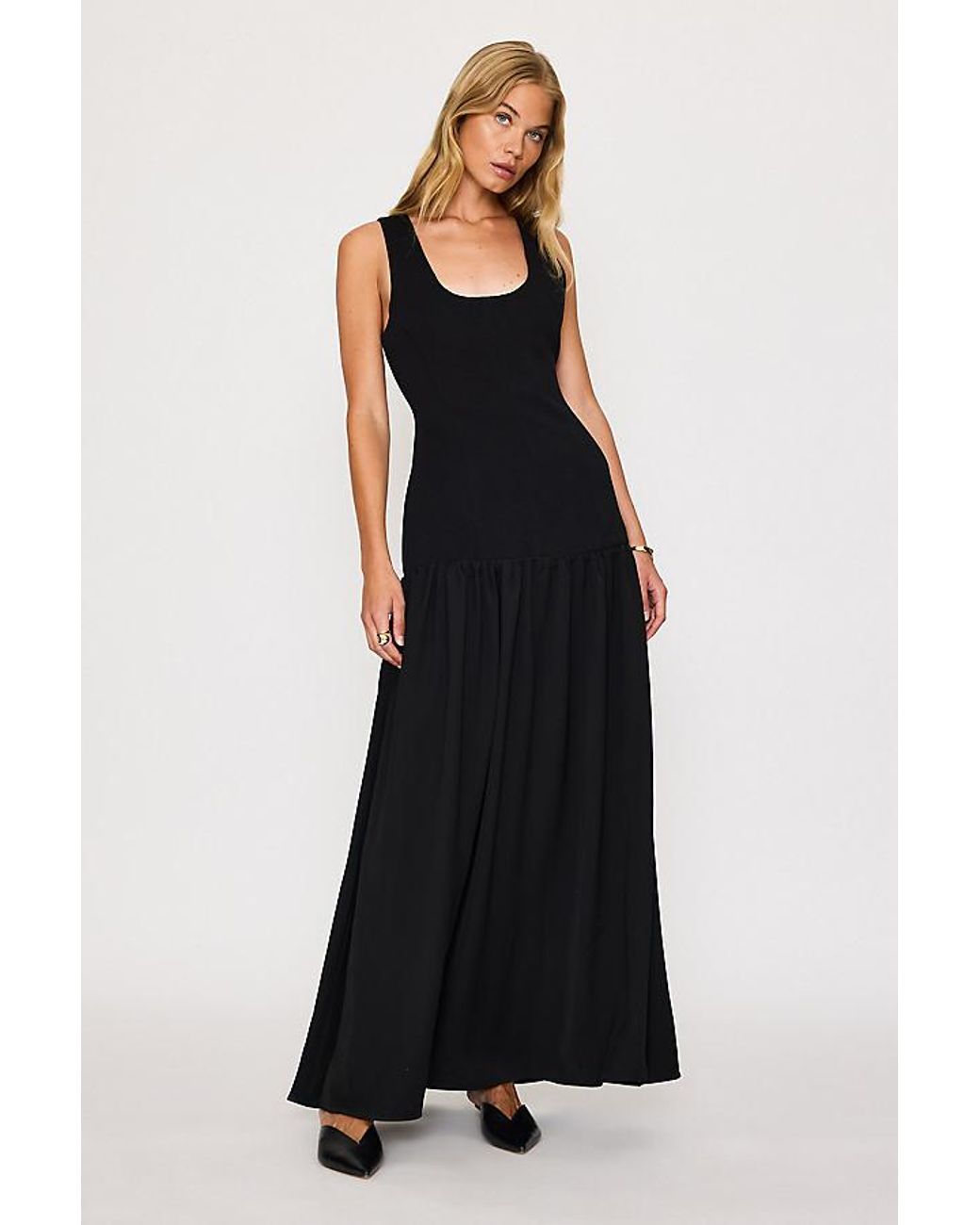 Odd Muse Black Drop-Waist Maxi Dress