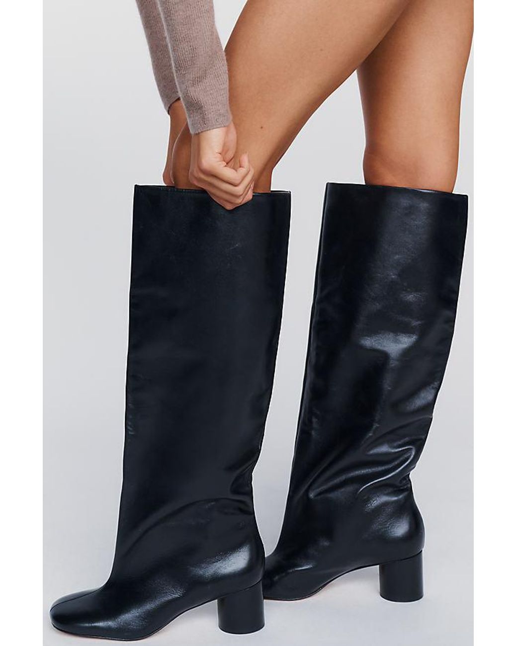 Maeve Black Tall Straight Boots