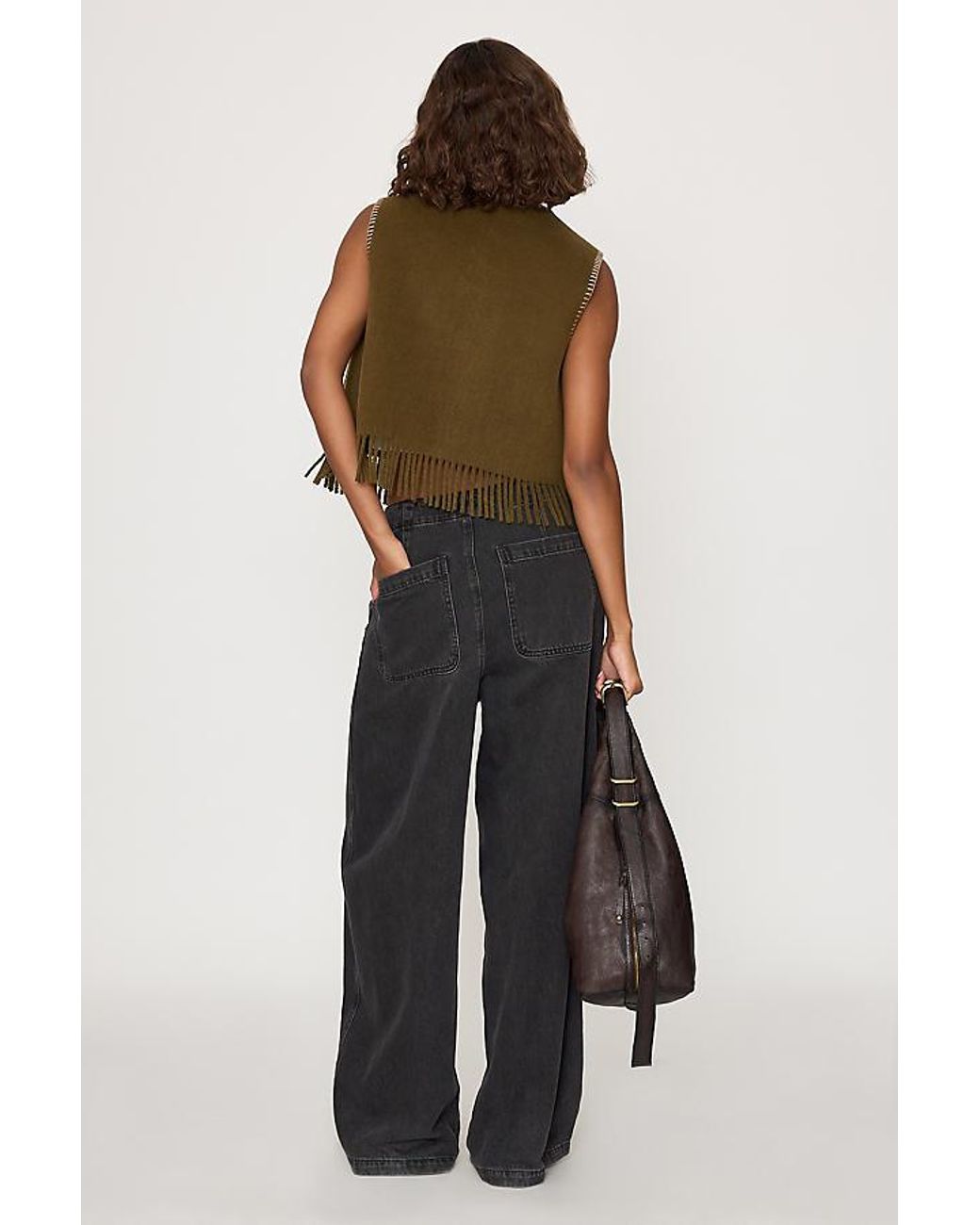 The Tiny Big Sister Brown Horse Embroidered Vest