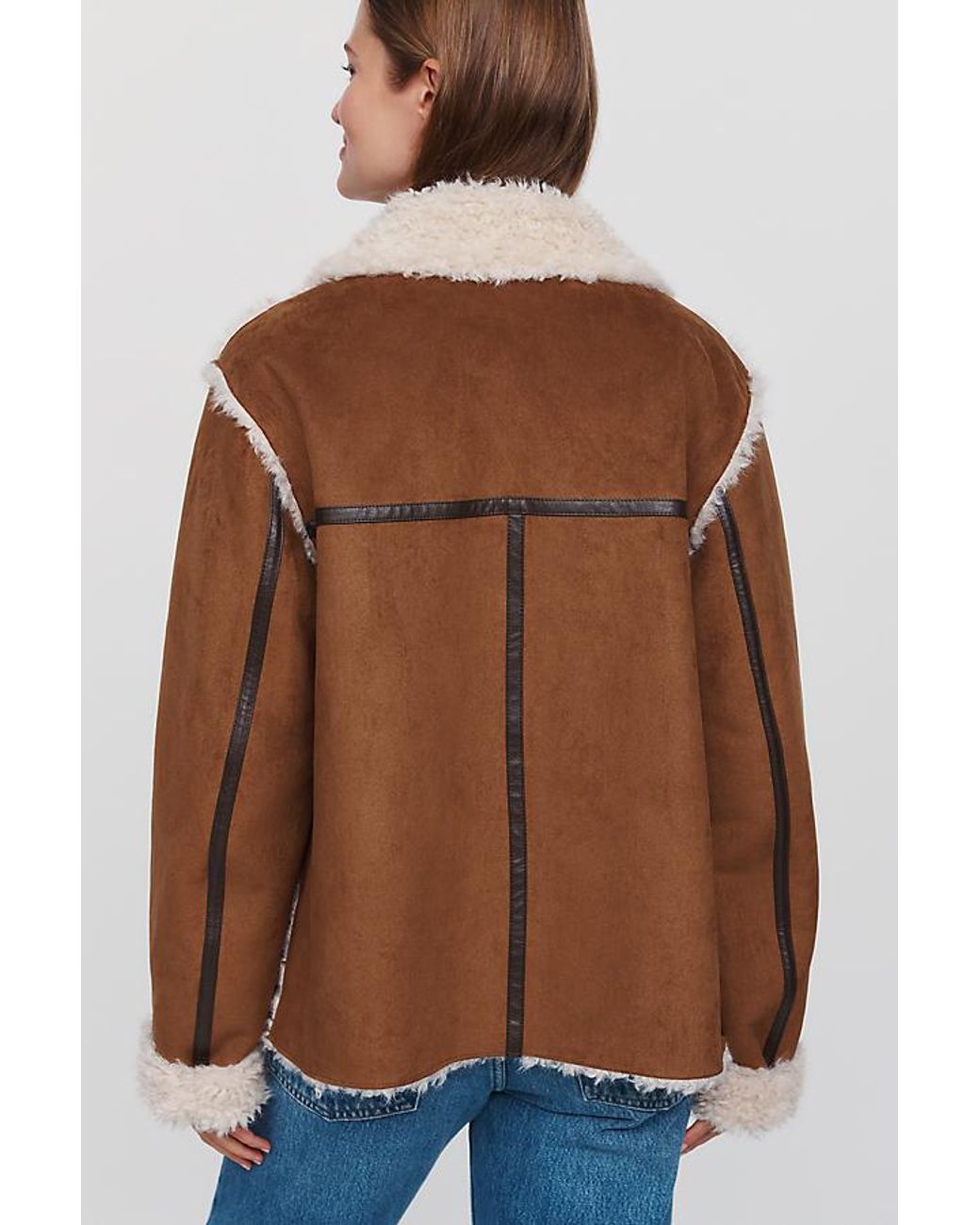 By Anthropologie Brown Faux Suede Jacket