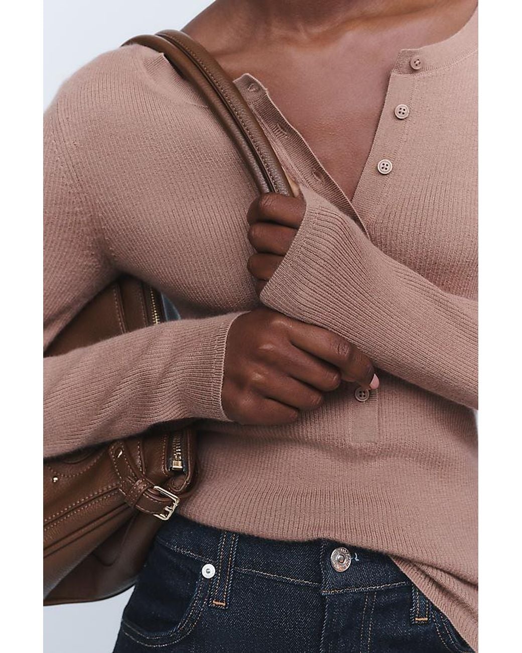 By Anthropologie Multicolor 100% Cashmere Henley Top