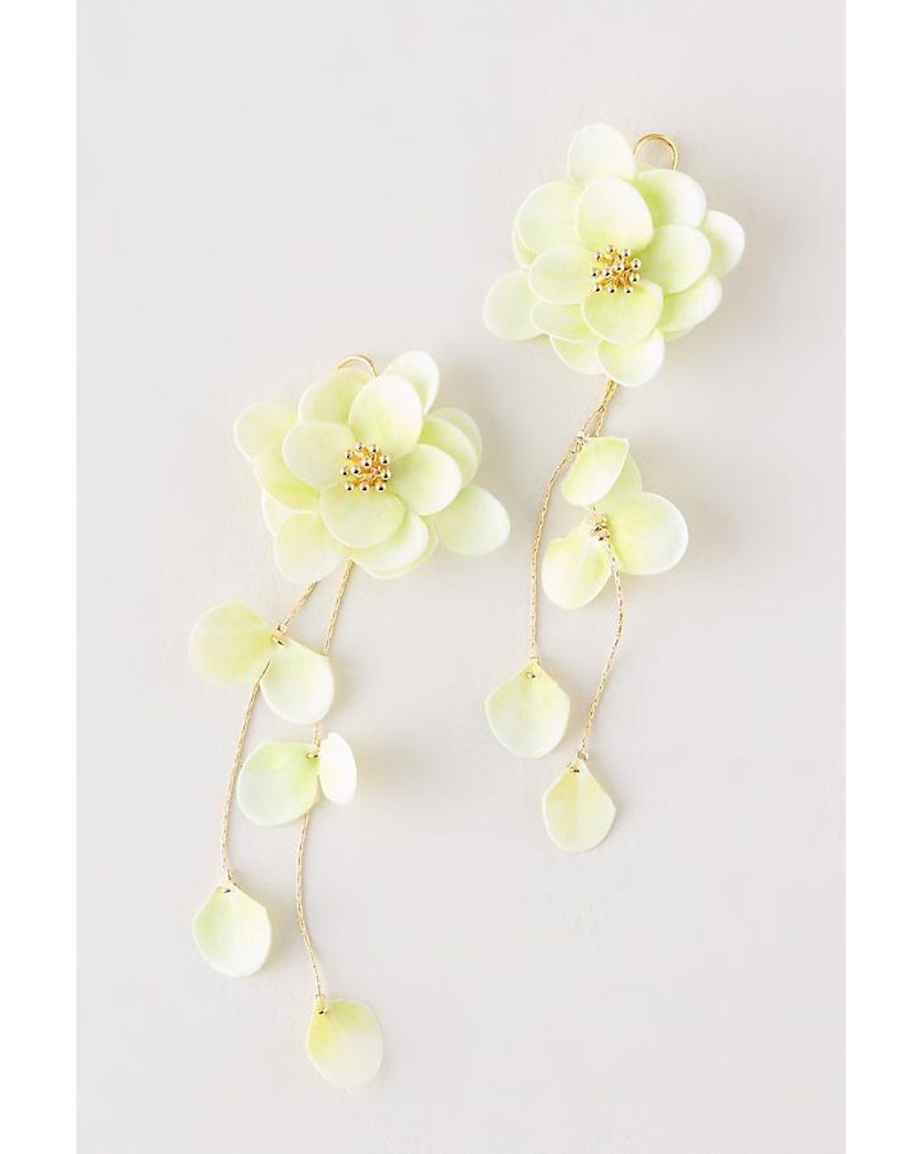 By Anthropologie Yellow Floral Drop Earrings