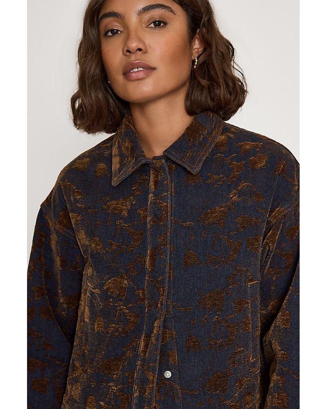 The Tiny Big Sister Blue Denim Jacquard Jacket