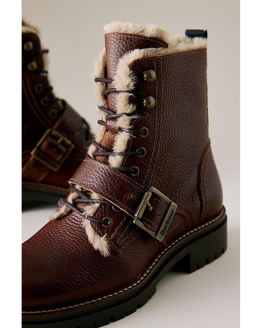 Barbour Brown Pendle Leather Boots
