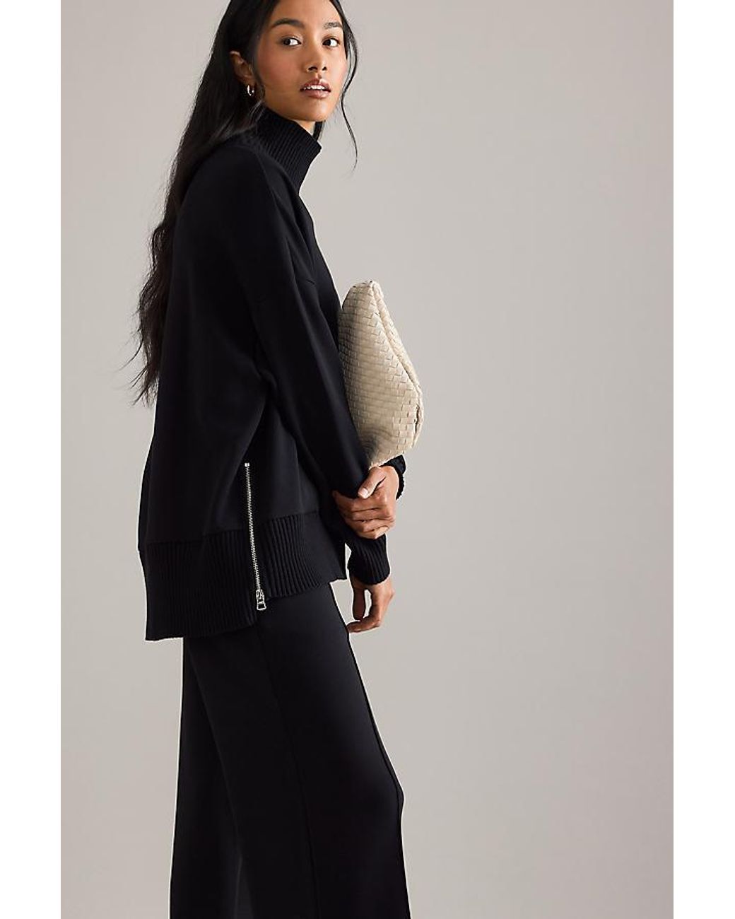 Varley Black The Wide Leg 30 Trousers