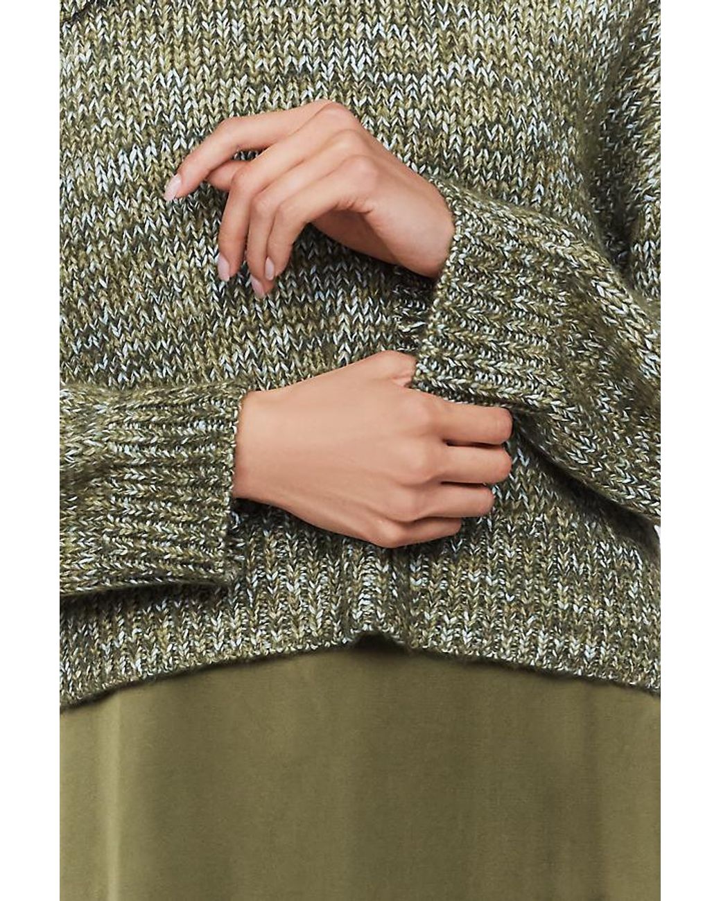 By Anthropologie Green Marled Twofer Jumper + Dress Set
