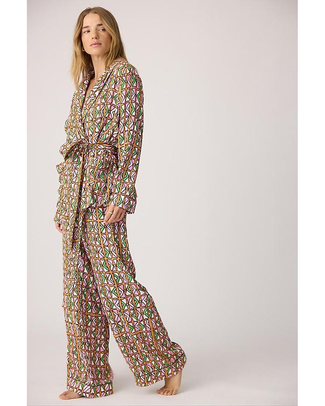 It's 9pm Natural Rizzo Bespa Suit Long Pyjama Set