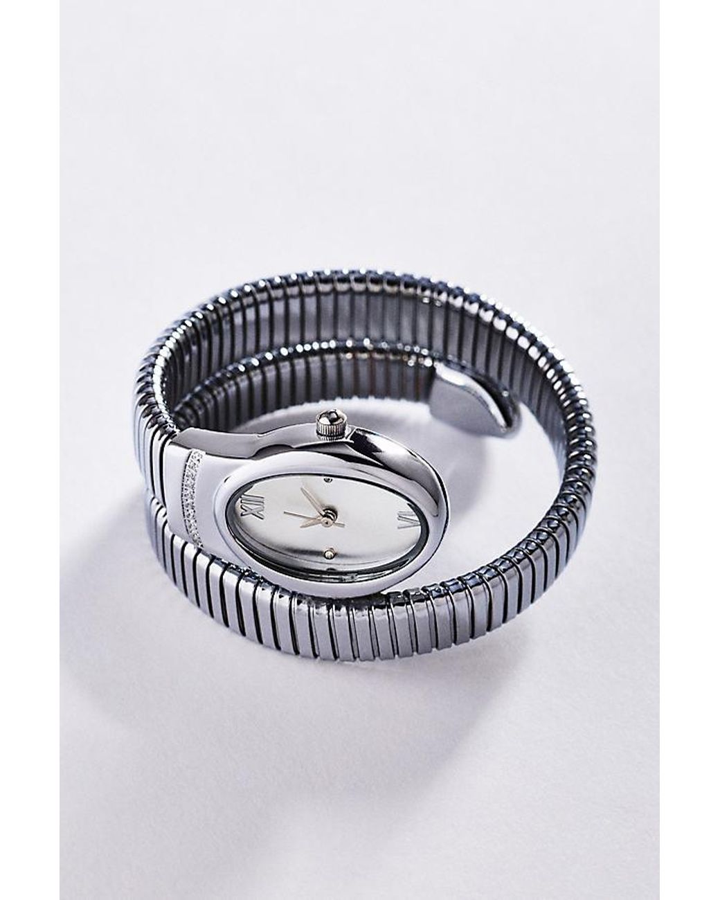 By Anthropologie Gray Stretch Wrap Watch