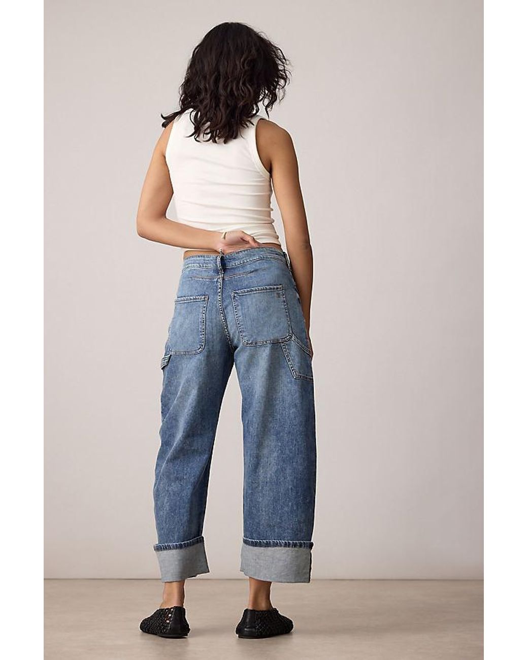 Pilcro Blue The Kayden High-Rise Barrel Jeans By