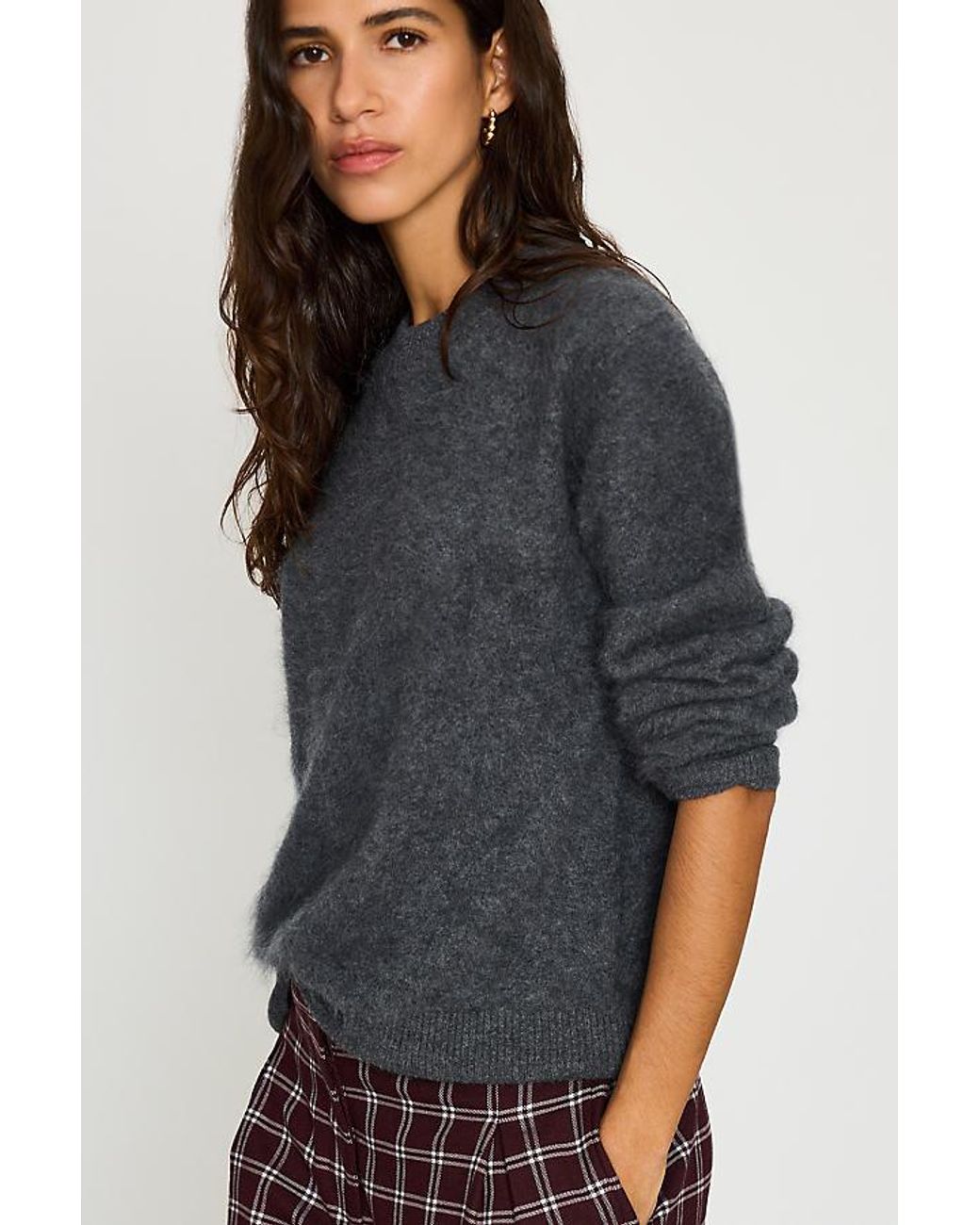 ALIGNE Gray Dion Brushed 100% Wool Jumper