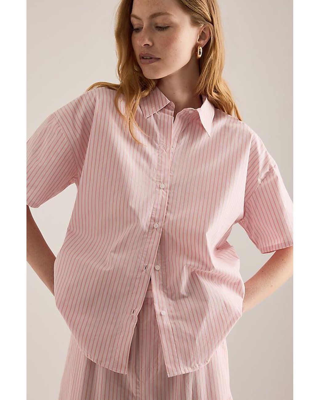 Calvin Klein Pink Short-Sleeve Shirt Pyjama Set