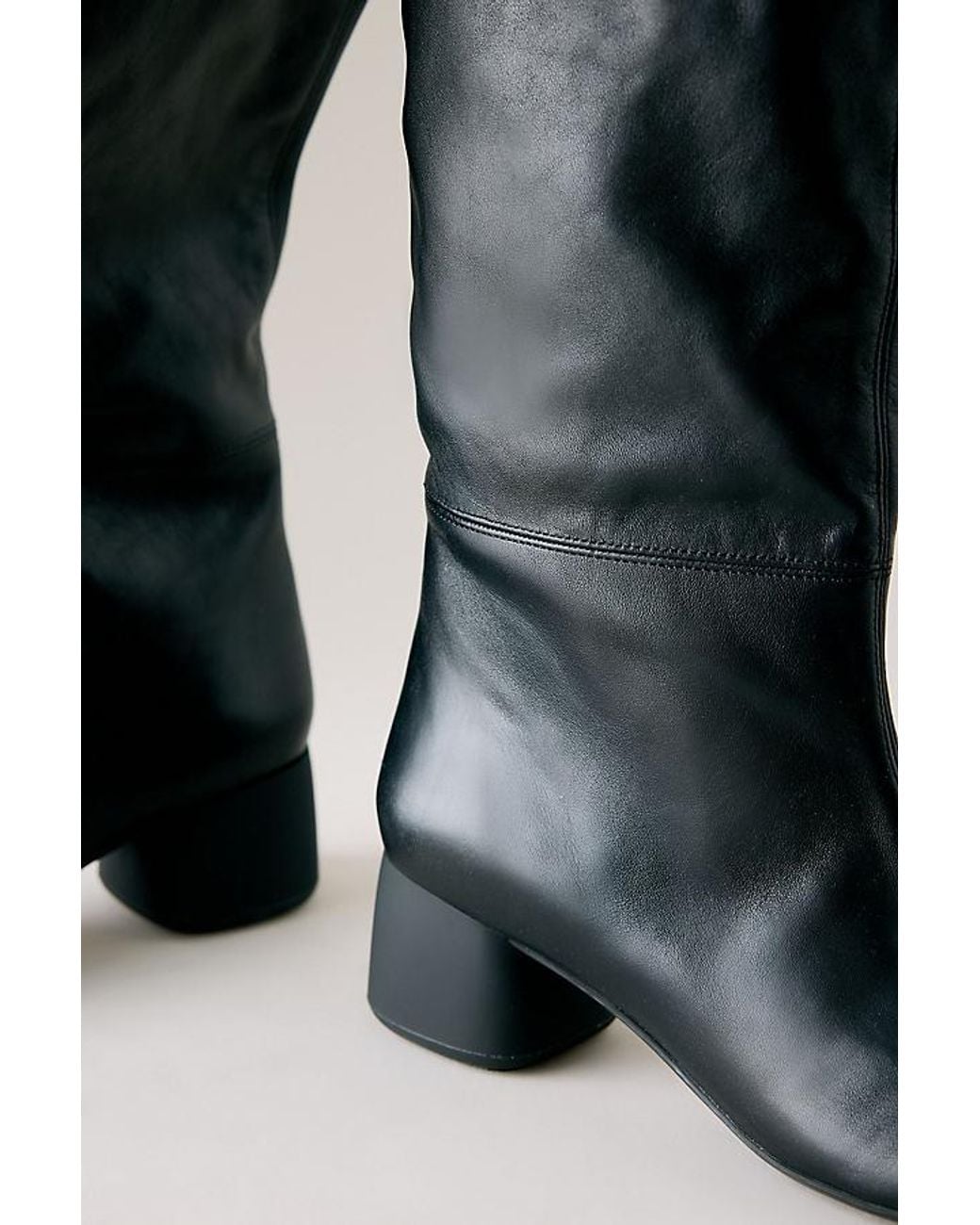 Vagabond Black Vagabond Livia Tall Leather Scrunch Boots