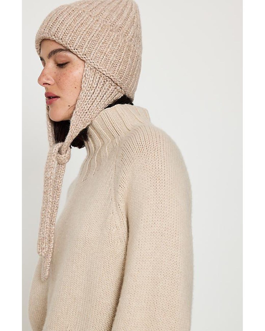 By Anthropologie Natural Beanie Bonnet