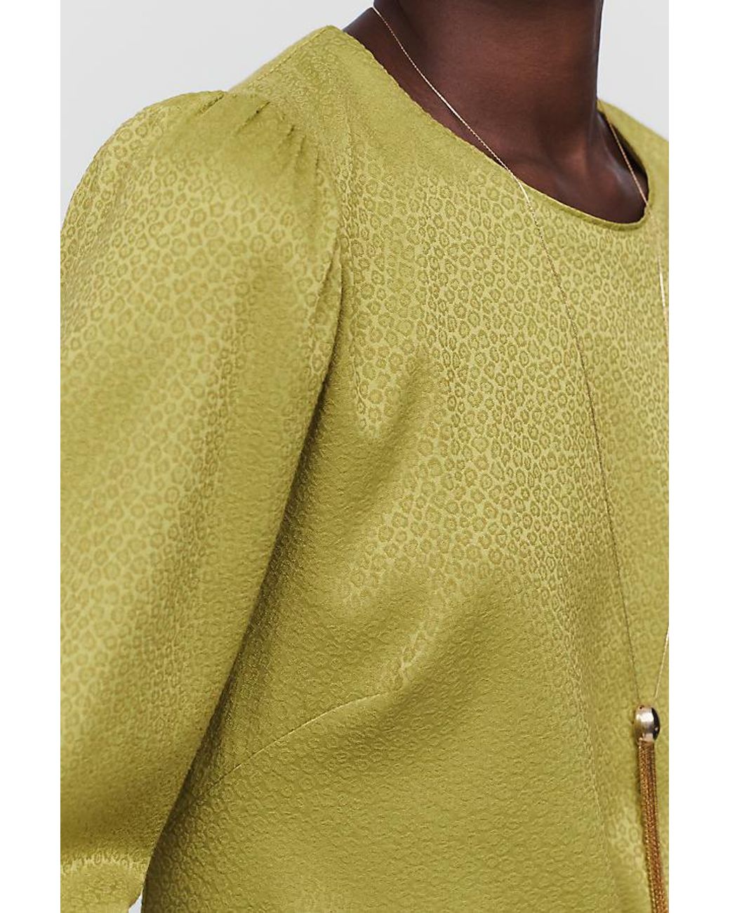 By Anthropologie Yellow Satin Mini Dress