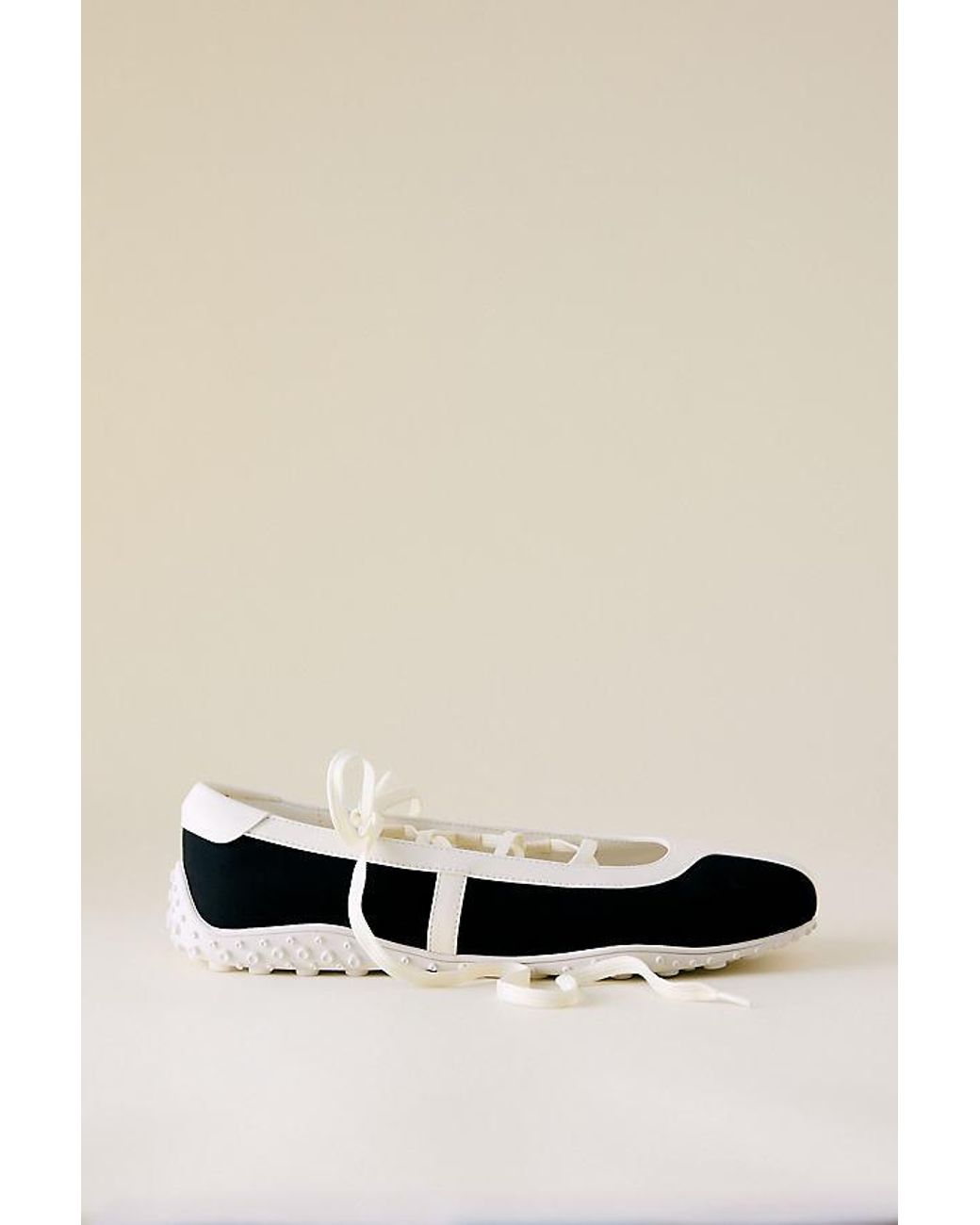 Matisse White Lace-Up Ballet Trainers