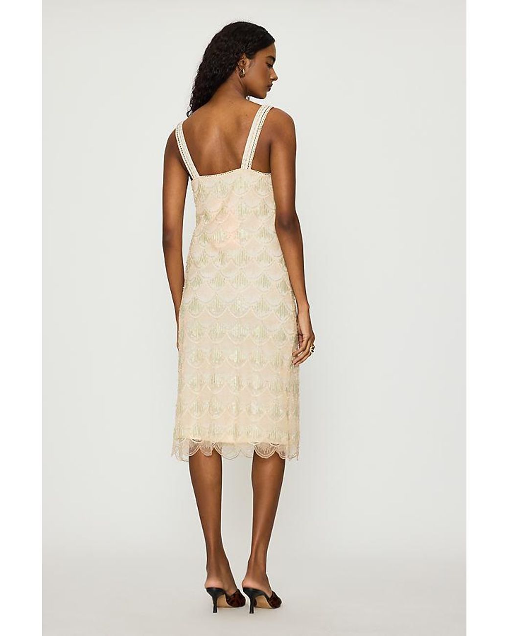 By Anthropologie Blue Lavoni Sequin Midi Dress