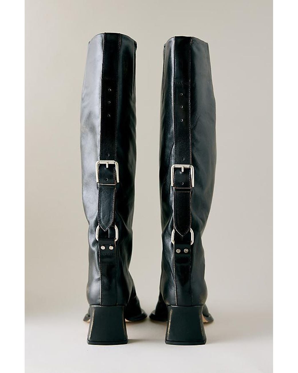 Miista Green Charlene Tall Leather Boots