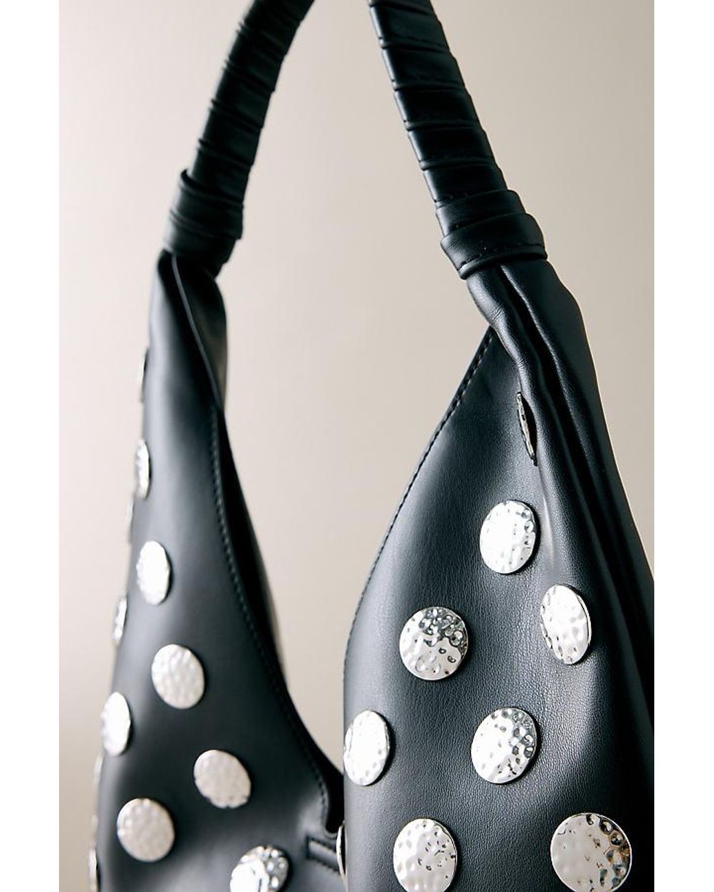 Dolce Vita Black Mia Studded Tote Bag
