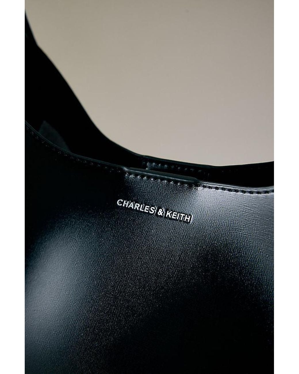 Charles & Keith Black Sigrid Hobo Bag