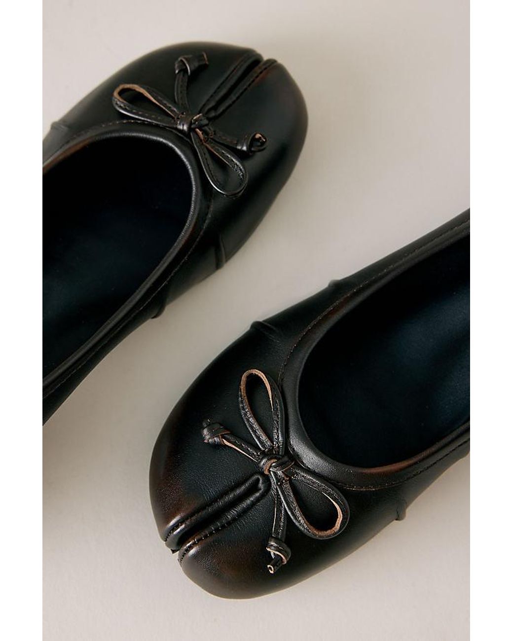 Bibi Lou Black Split-Toe Ballet Heels