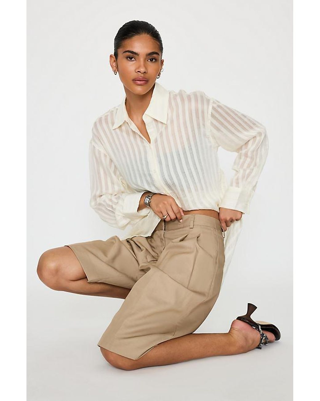 SELECTED Natural Amour Bermuda Shorts