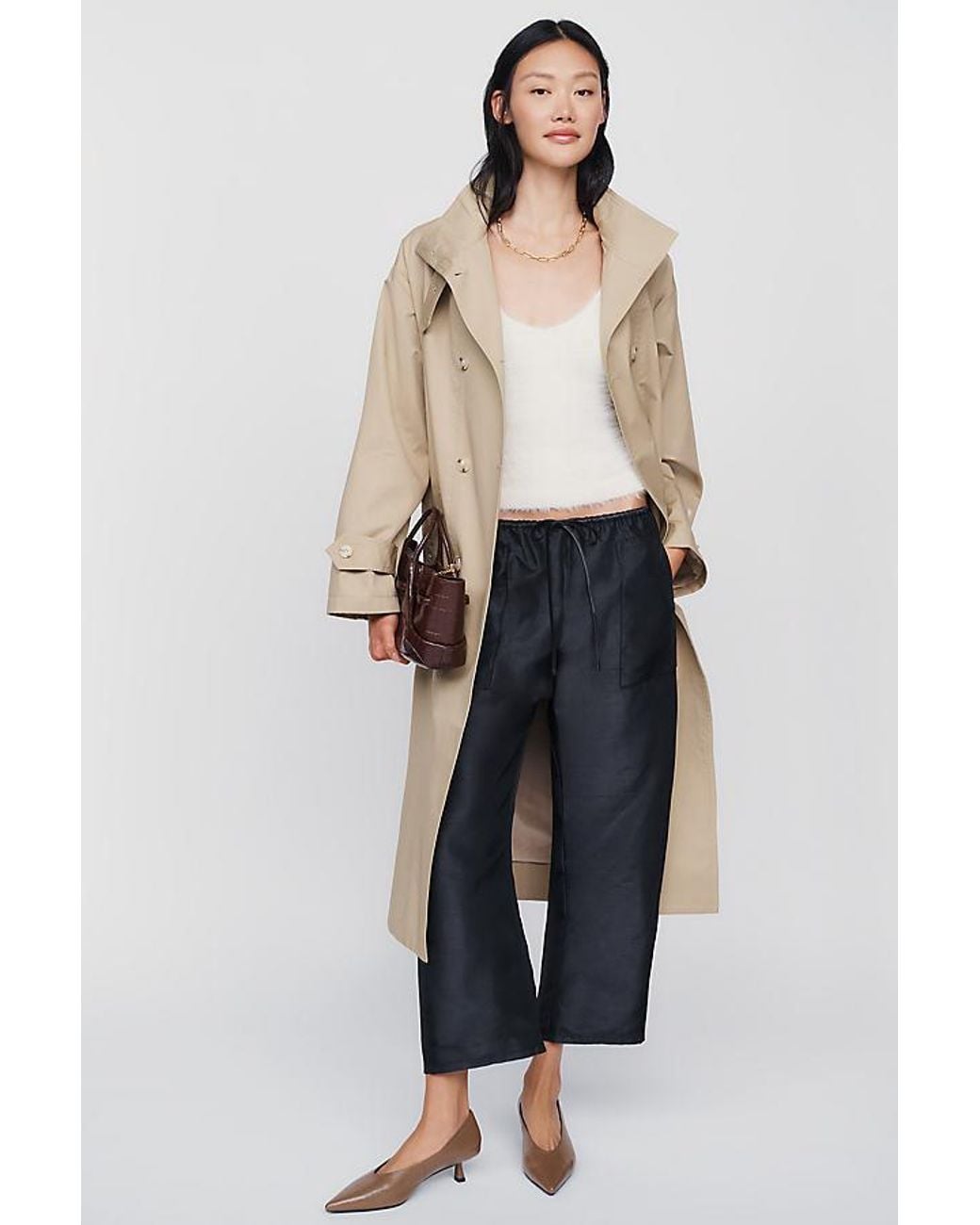 Maeve Blue Marnie Taffeta Tapered Trousers