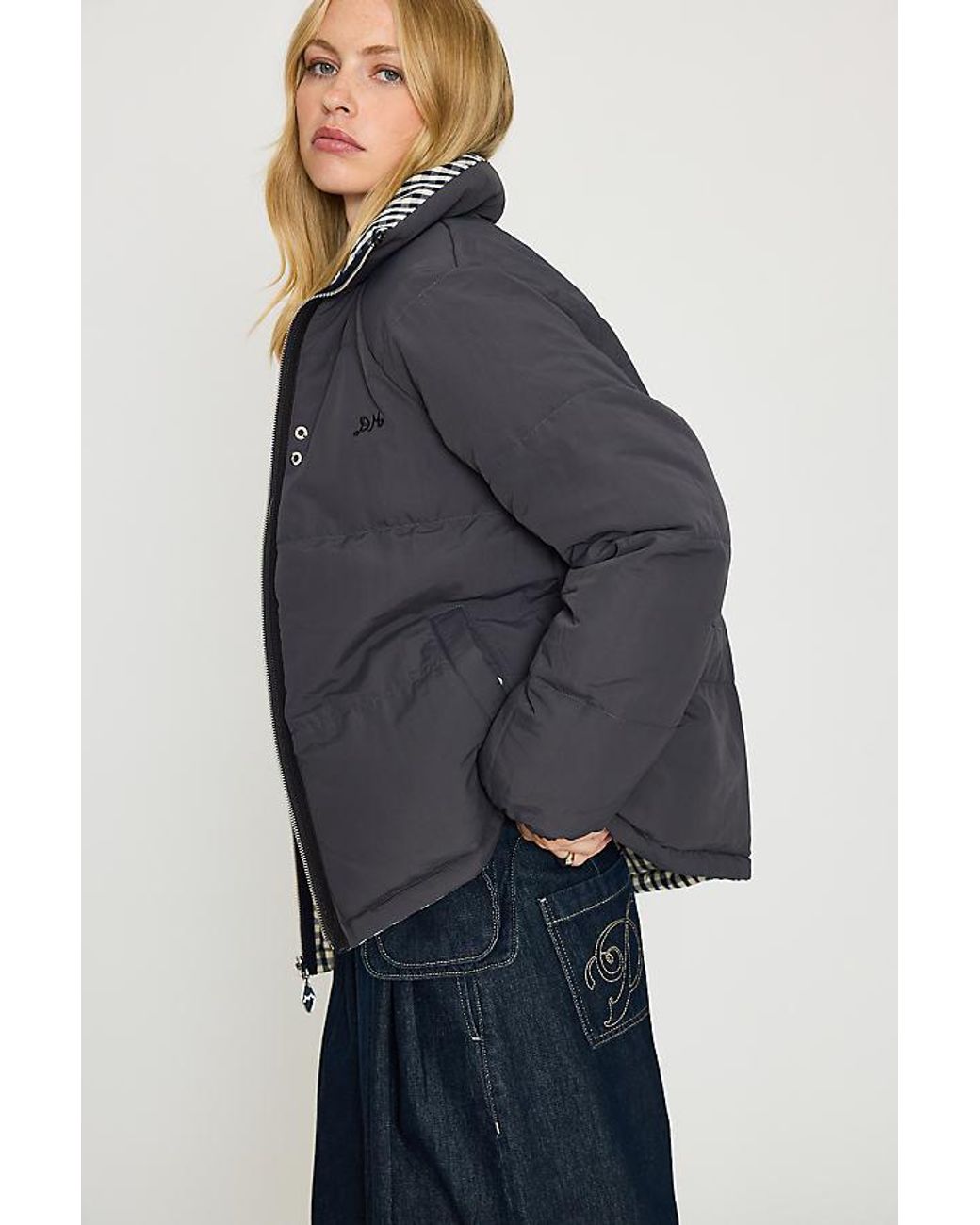 Damson Madder Blue Reversible Opal Puffer Jacket