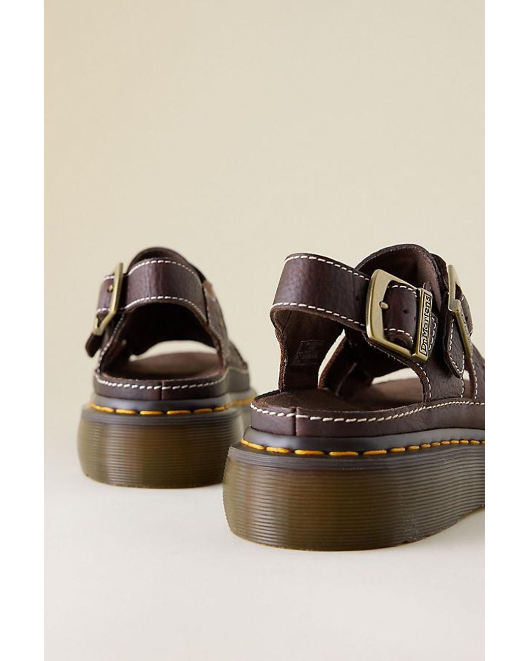 Dr. Martens Brown Wrenlie Flower Sandals