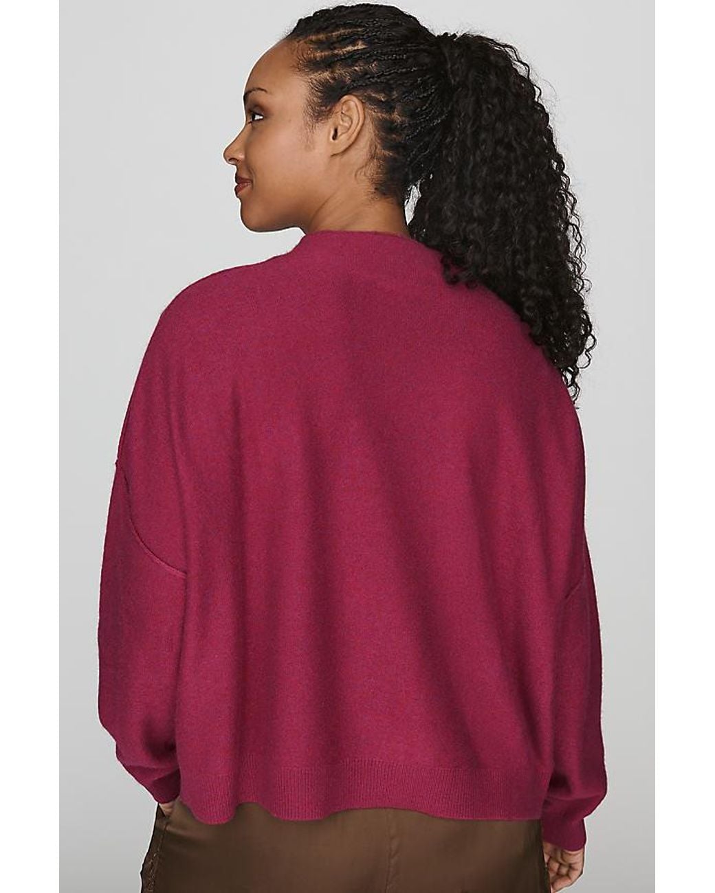 Pilcro Red Alani Cashmere Mock Neck Jumper