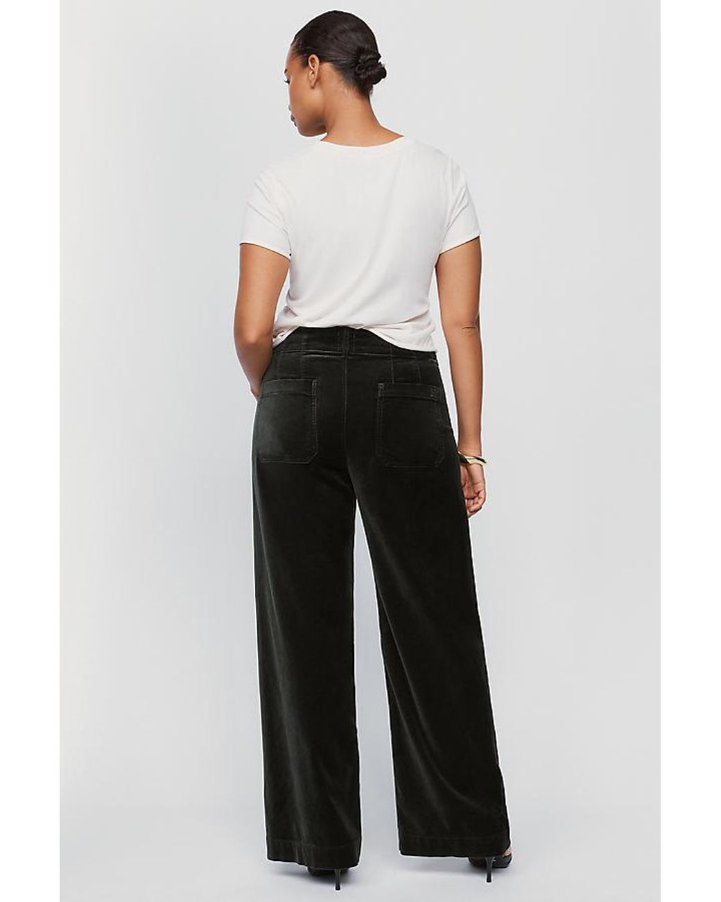 Maeve Multicolor The Colette Full-Length Velvet Trousers By