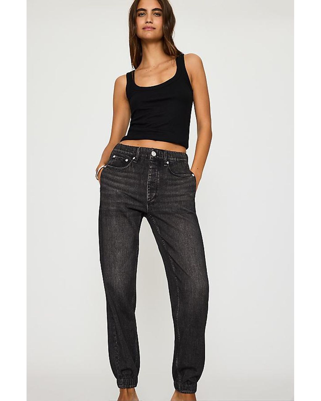Rag & Bone Black Miramar Terry Joggers