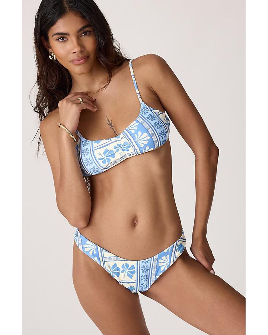 Rhythm Blue Bayside High-Leg Bikini Bottoms