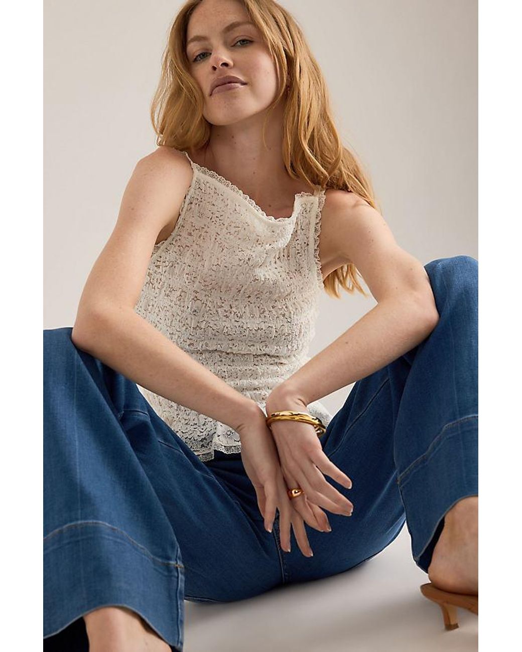 Pilcro Blue The Rylan High-Rise Flare Jeans By