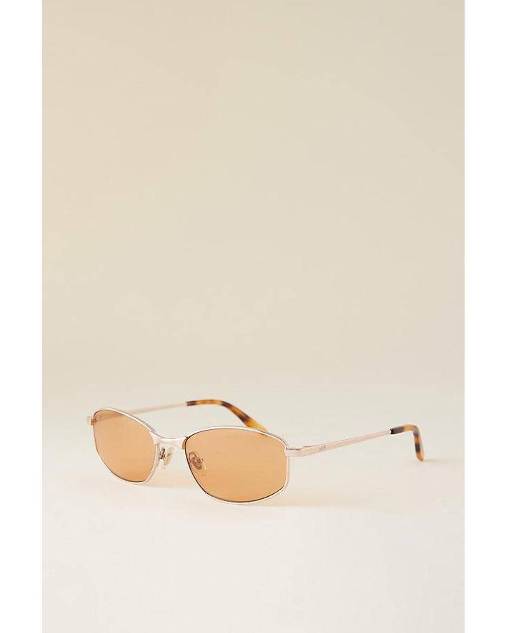 Messyweekend Natural Lexie Slim Metal Sunglasses