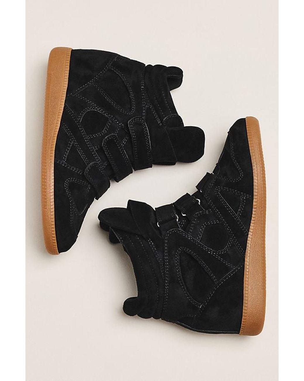 Silent D Black Sara High-Top Wedge Trainers