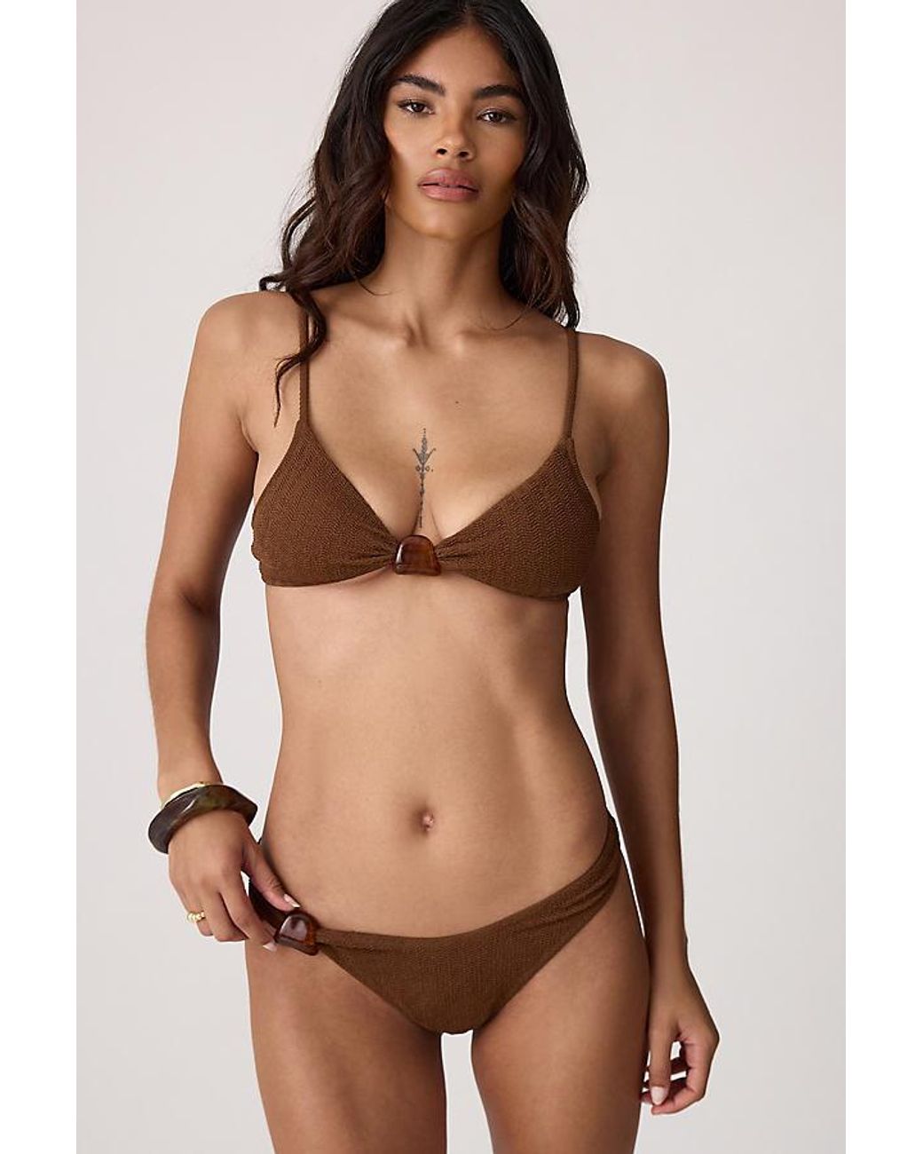 Rhythm Brown Tidewave Bikini Top