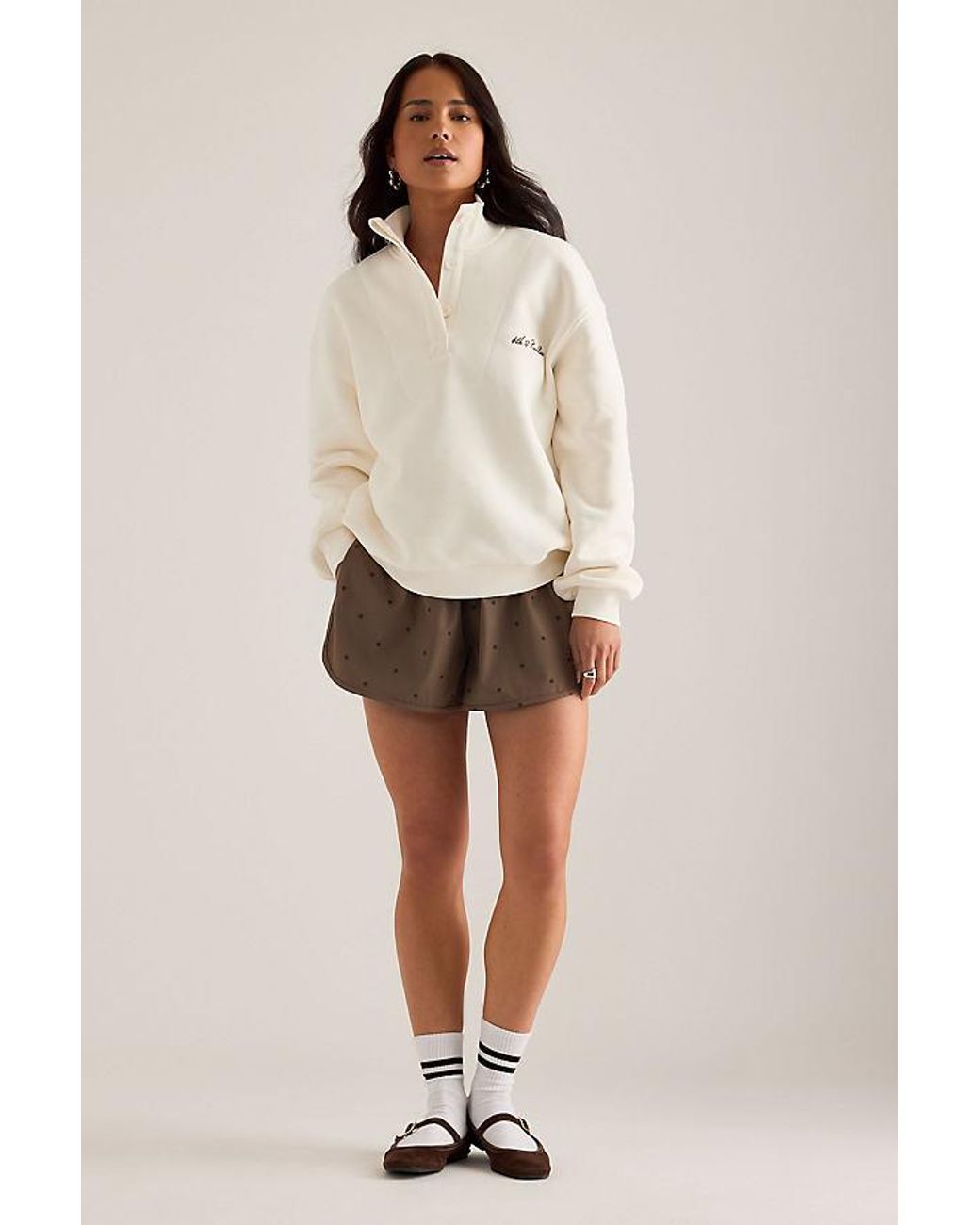 4th & Reckless Natural Tess High-Neck Sweatshirt