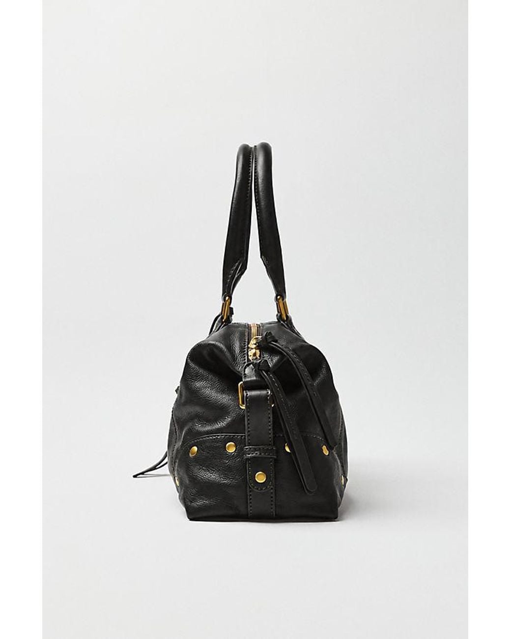 By Anthropologie Black Arina Large Leather Satchel