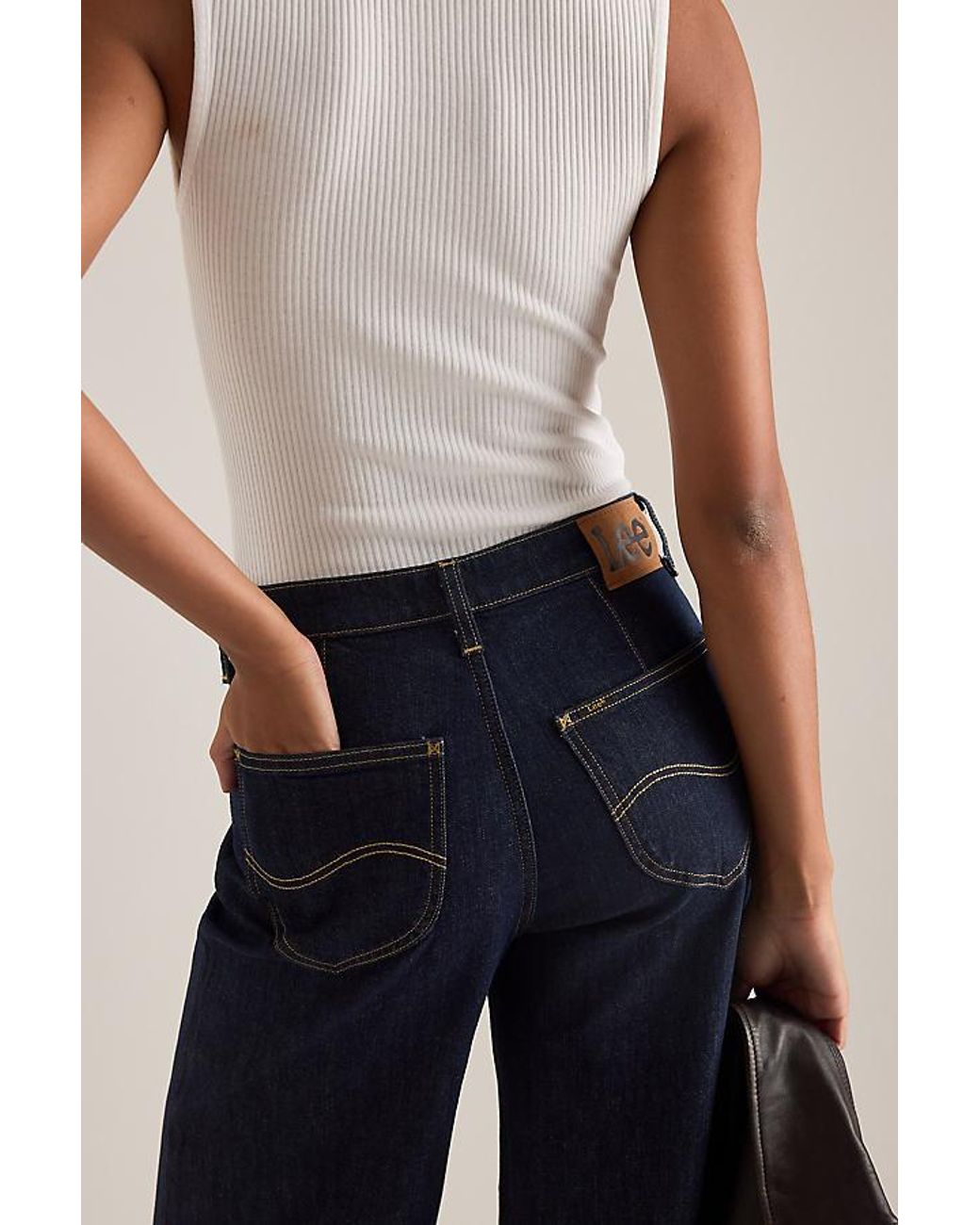 Lee Jeans Natural Stella Xion High-Rise Wide-Leg Jeans