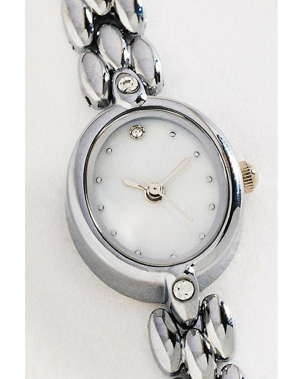 By Anthropologie Metallic Braided Metal Watch