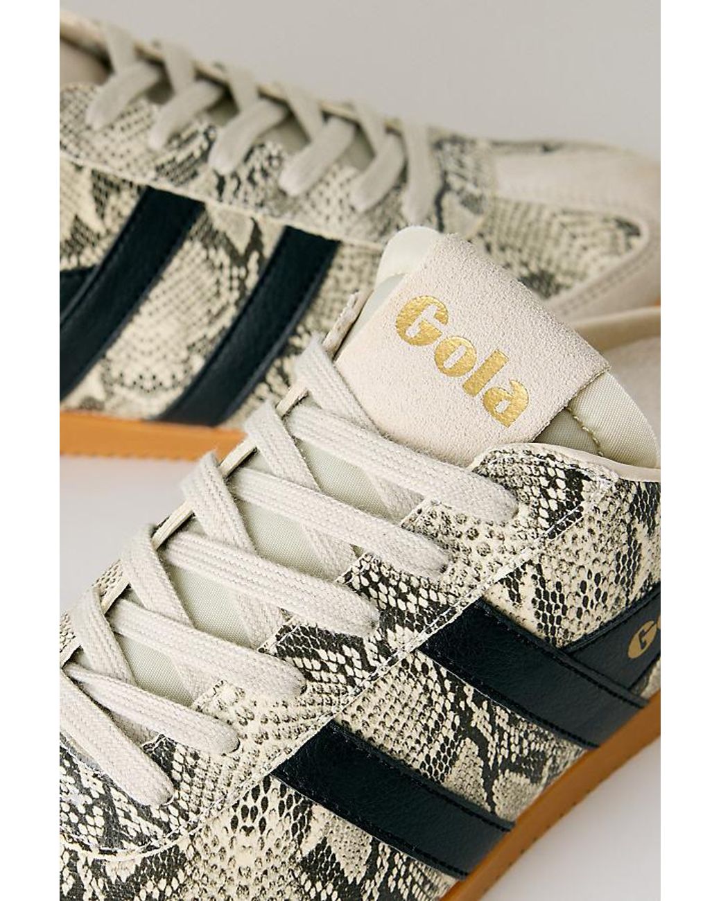 Gola Natural Elan Snake Print Mule Trainers