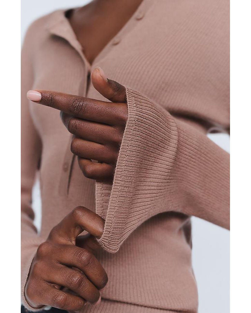 By Anthropologie Multicolor 100% Cashmere Henley Top