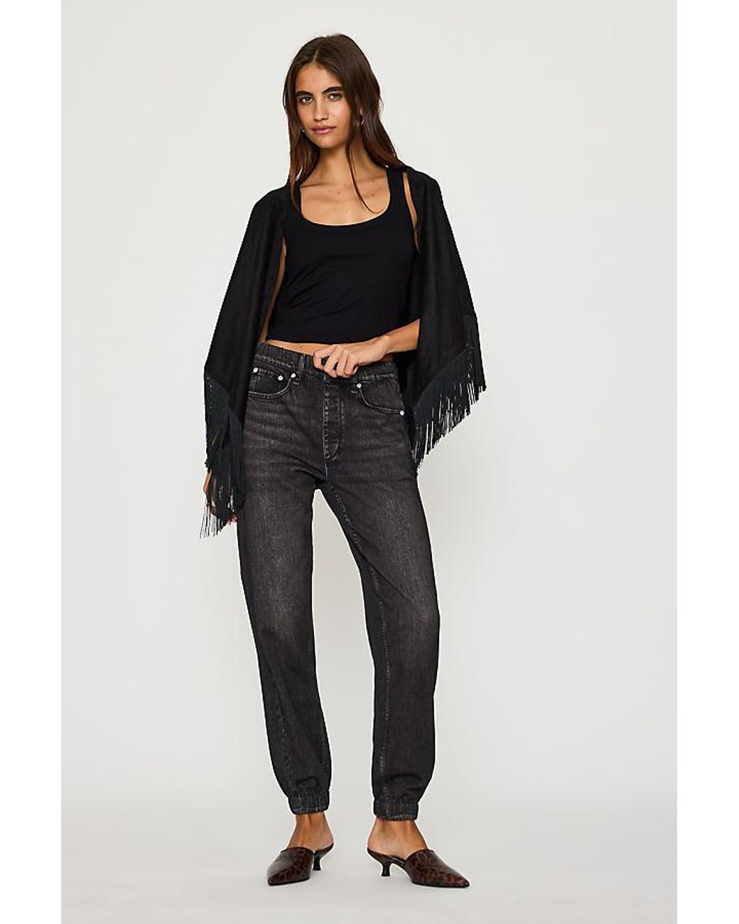 Rag & Bone Black Miramar Terry Joggers