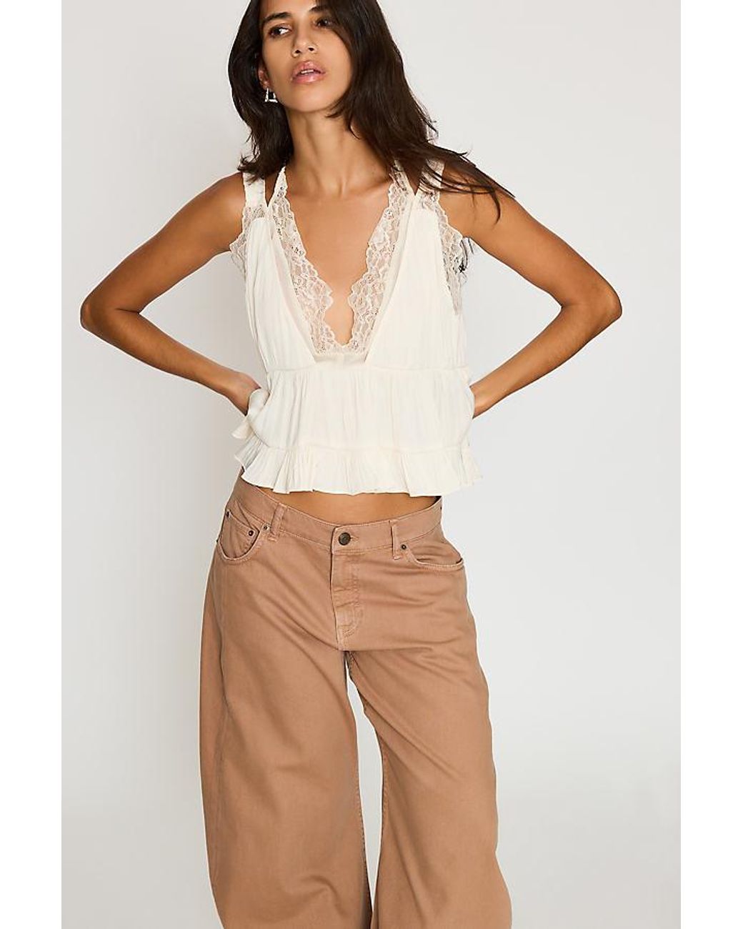 By Anthropologie Green The Mollie Low-Rise Barrel Jeans