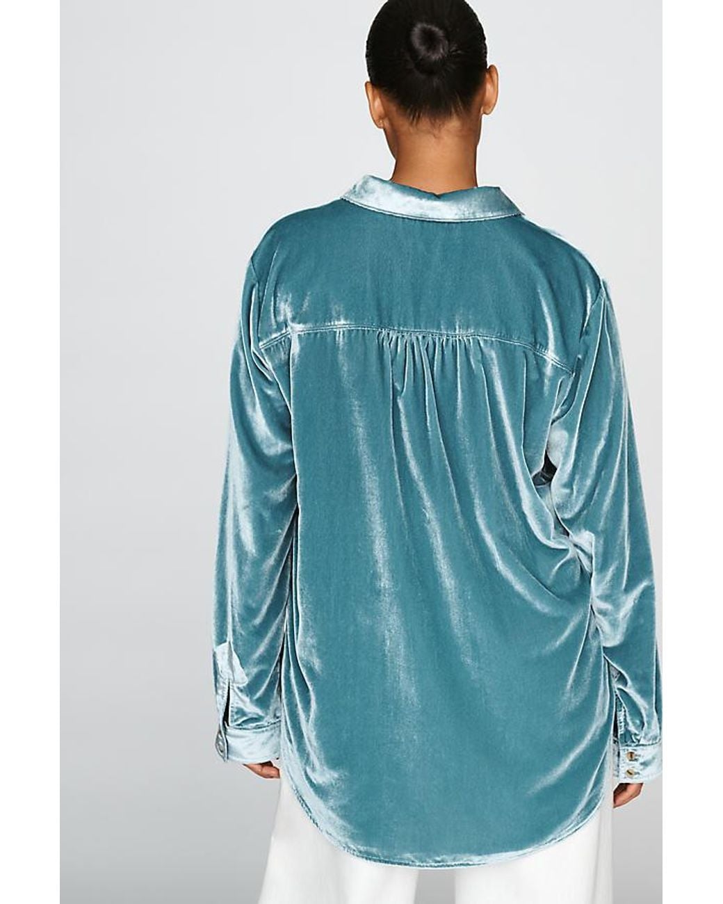 Pilcro Blue The Hadley Relaxed Buttondown Shirt By Velvet Edition