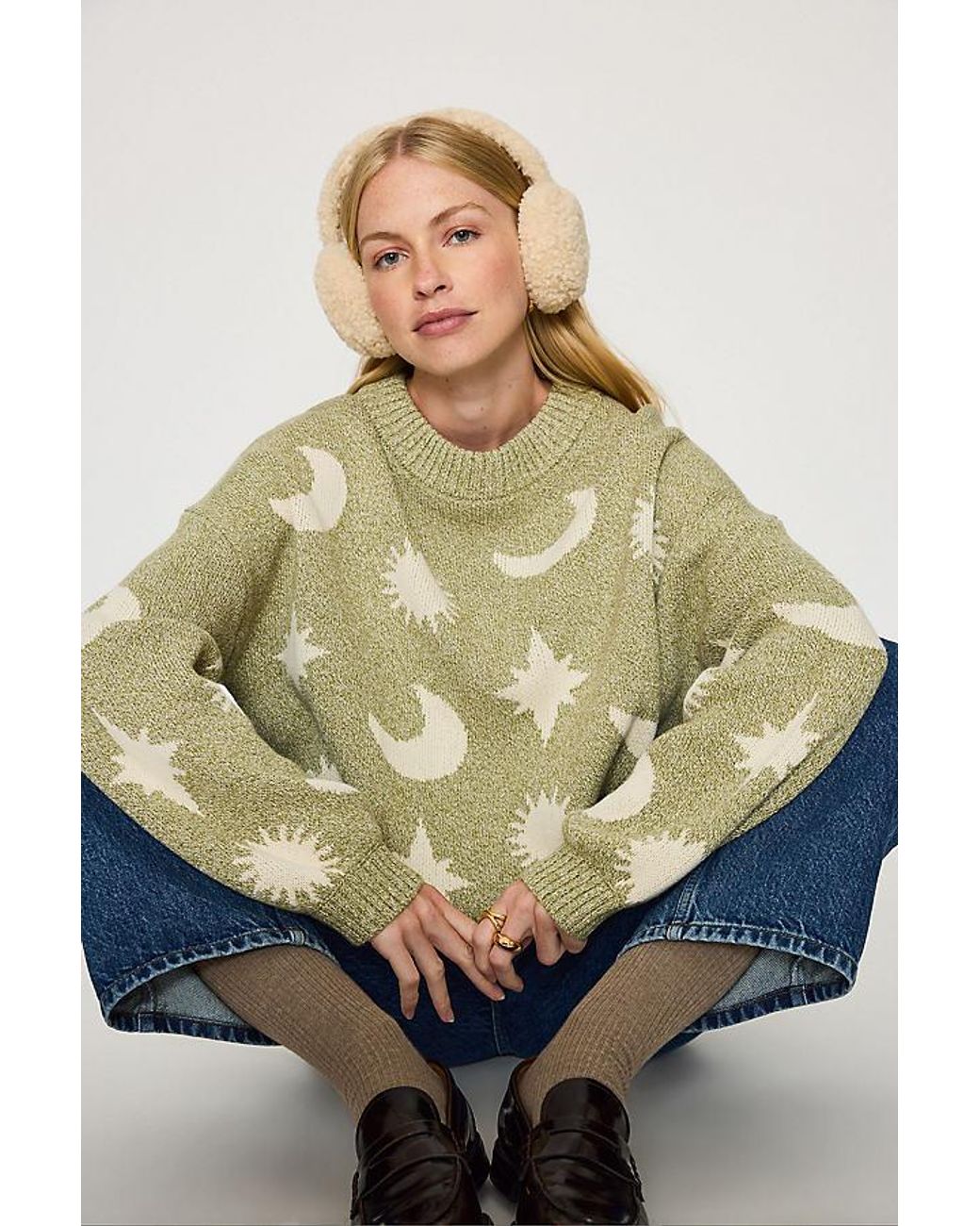 By Anthropologie Green Teddy Earmuffs