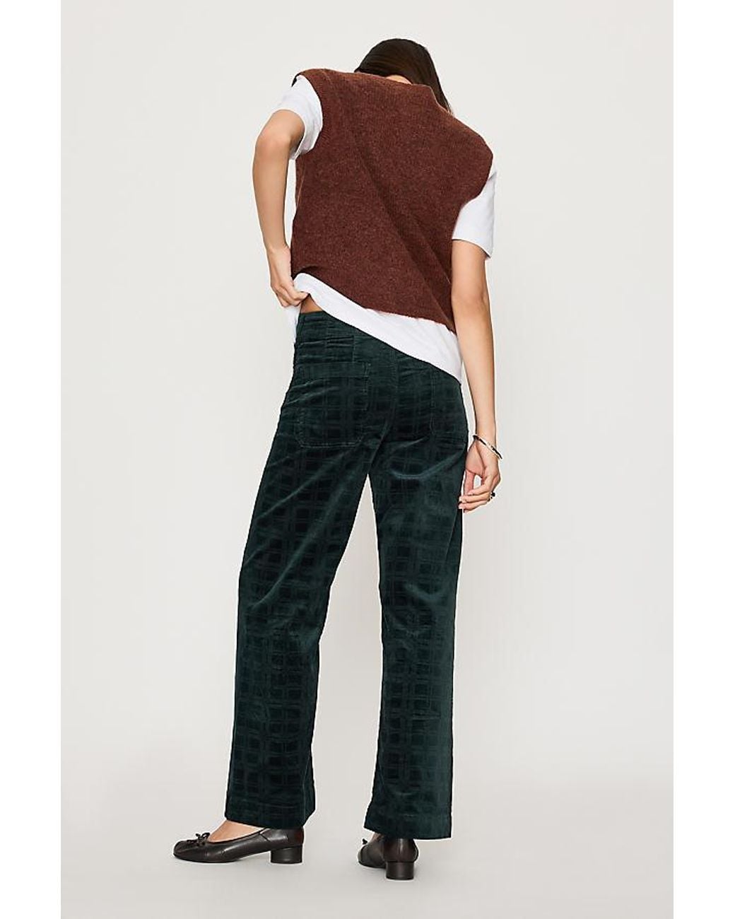Maeve Blue @Merricksart X Corduroy Lattice Full-Length Colette Trousers