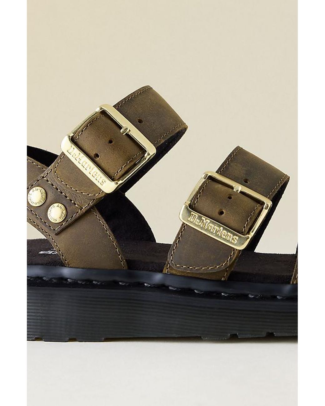 Dr. Martens Green Dr Martens Gryphon Quad Leather Sandals
