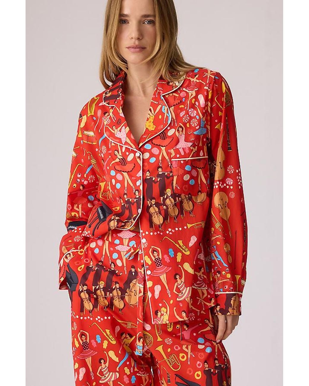 Karen Mabon Red Nutcracker Long Pyjama Set